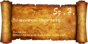 Szappanos Henriett névjegykártya